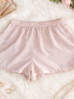 Vintage Victoria’s Secret Gold Label Satin Sleep Shorts Pink XL Y2K